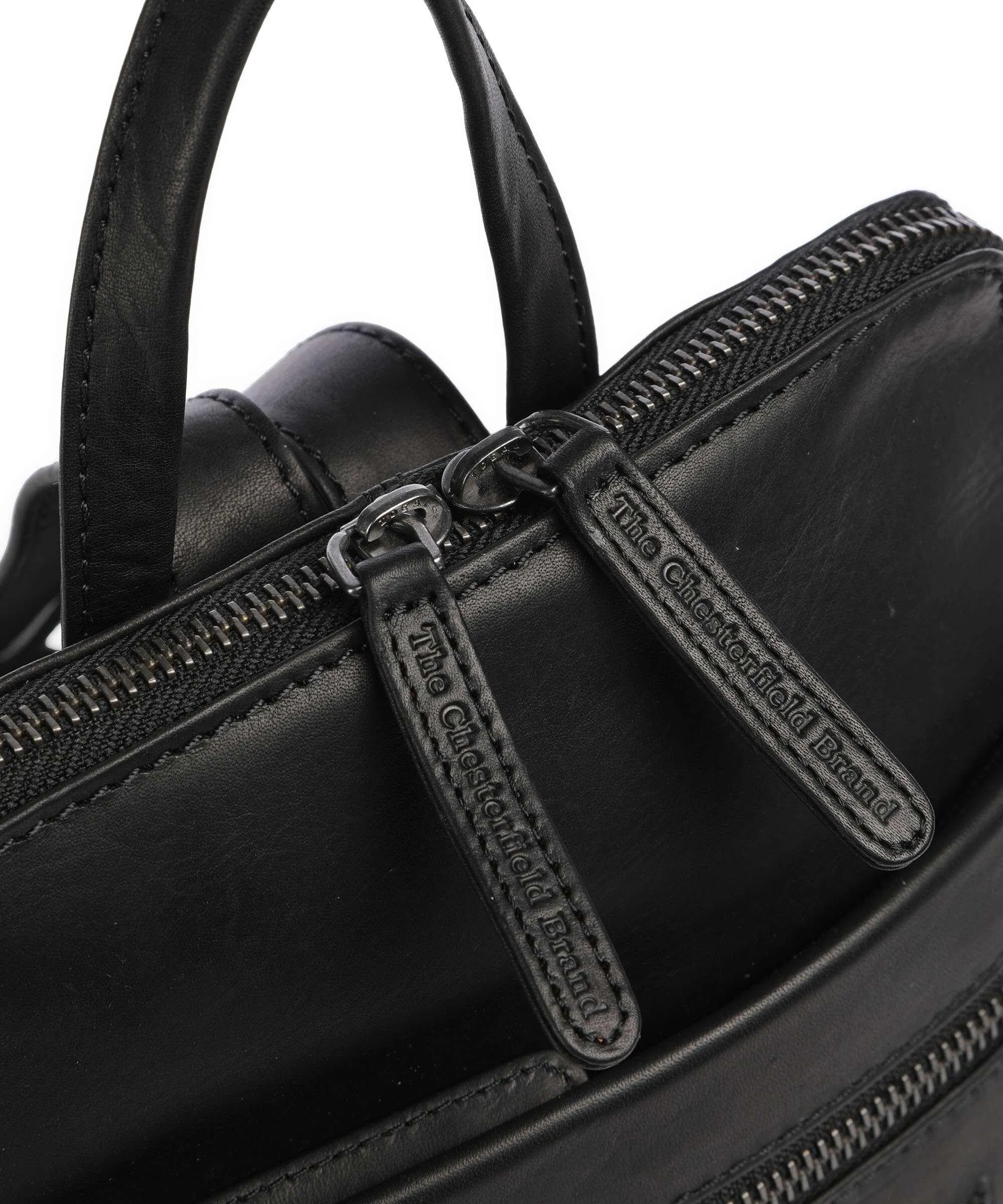  The Chesterfield Brand Cow Wax Pull Up Linford Zaino pelle bovina nero  