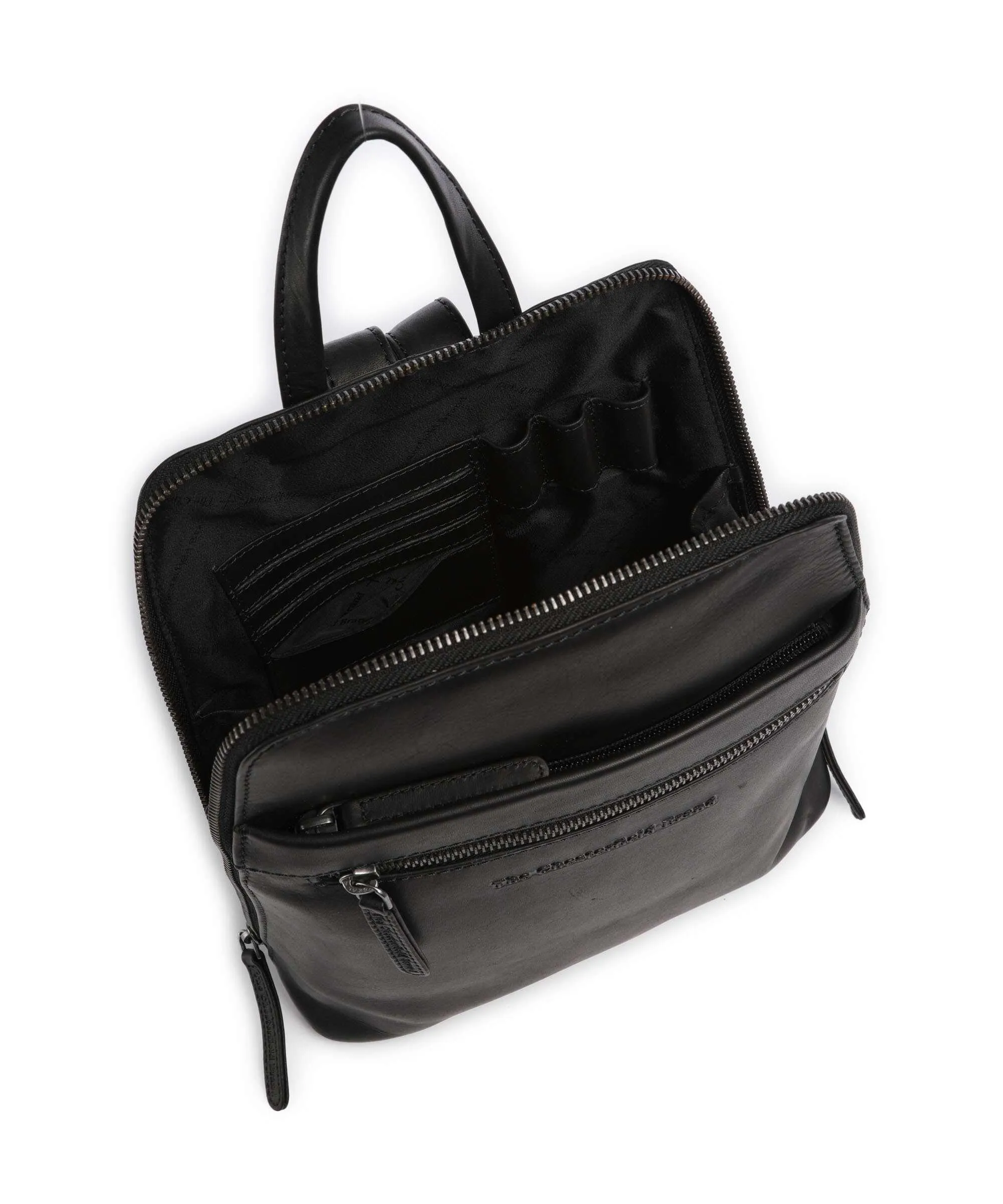  The Chesterfield Brand Cow Wax Pull Up Linford Zaino pelle bovina nero  