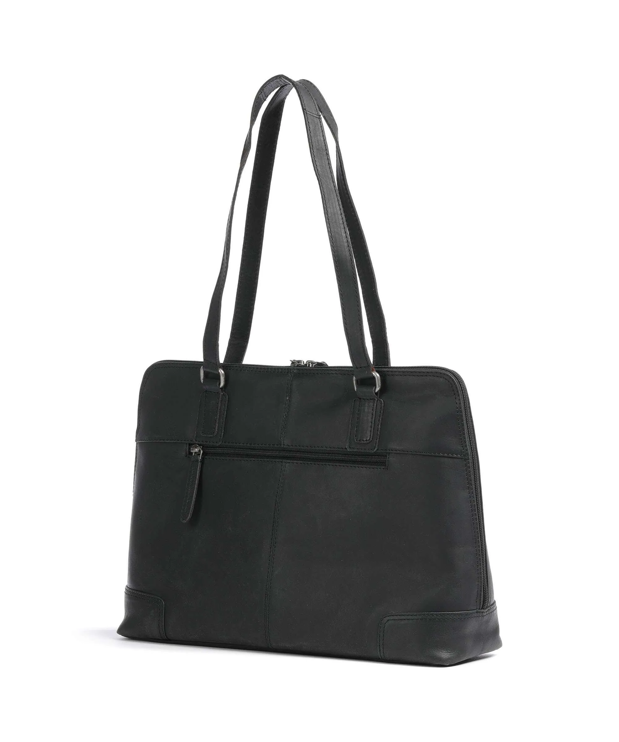  The Chesterfield Brand Cow Wax Pull Up Lugano Borsa shopper 14″ pelle di vacchetta pull-up nero  