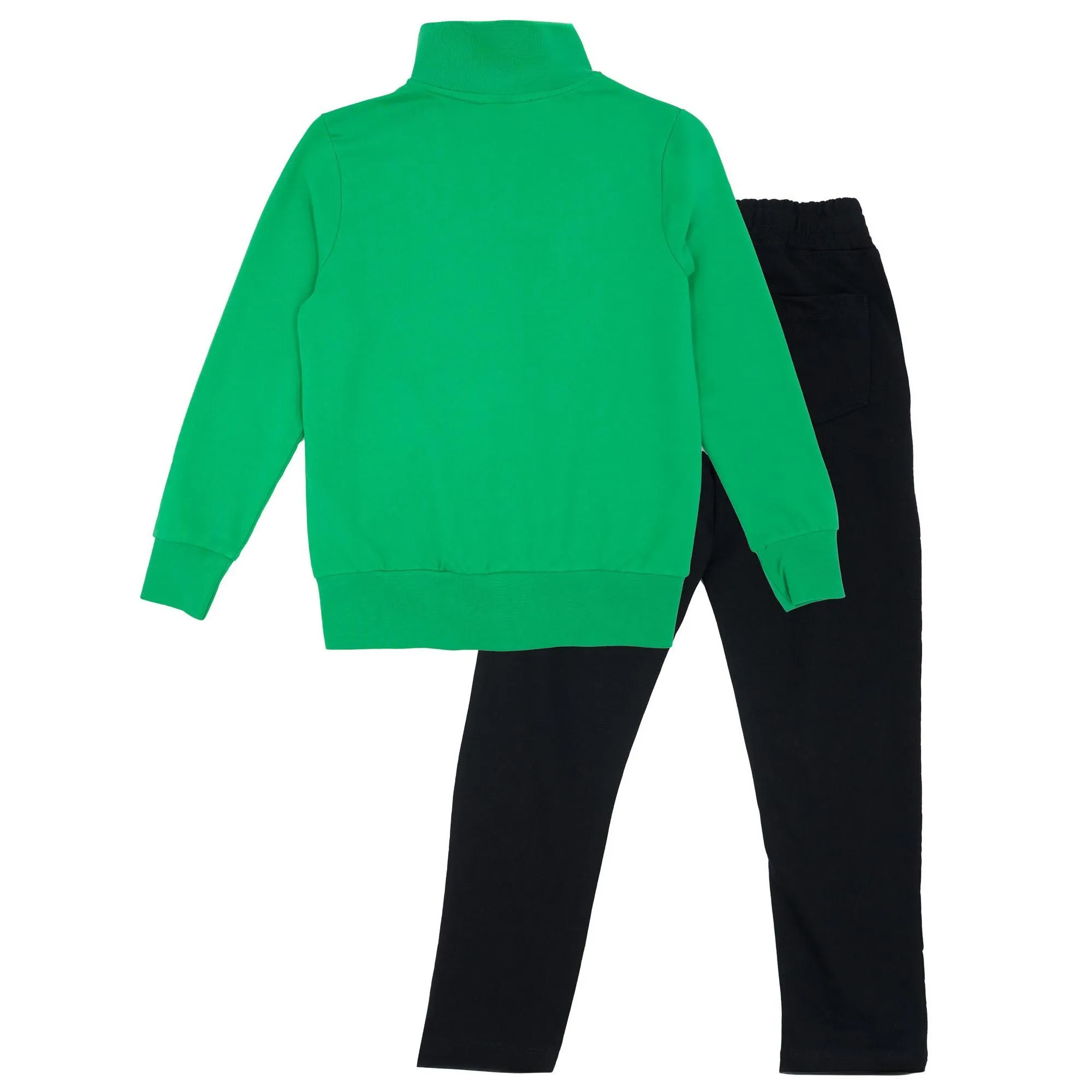 Tuta da bambino non felpata con colletto e zip Leone Basic
