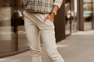 Tuta in cotone a quadri Madelina, beige