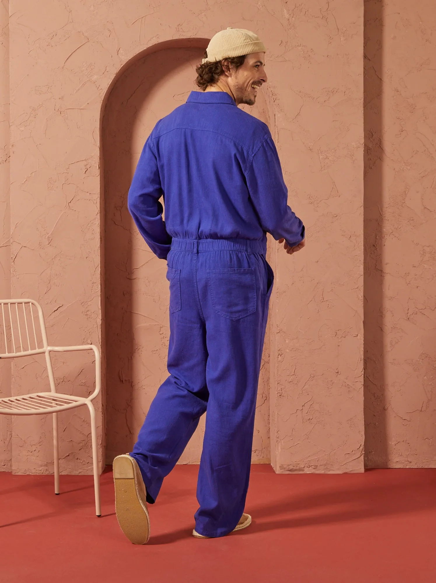Tuta in misto lino Unisex - BLU
