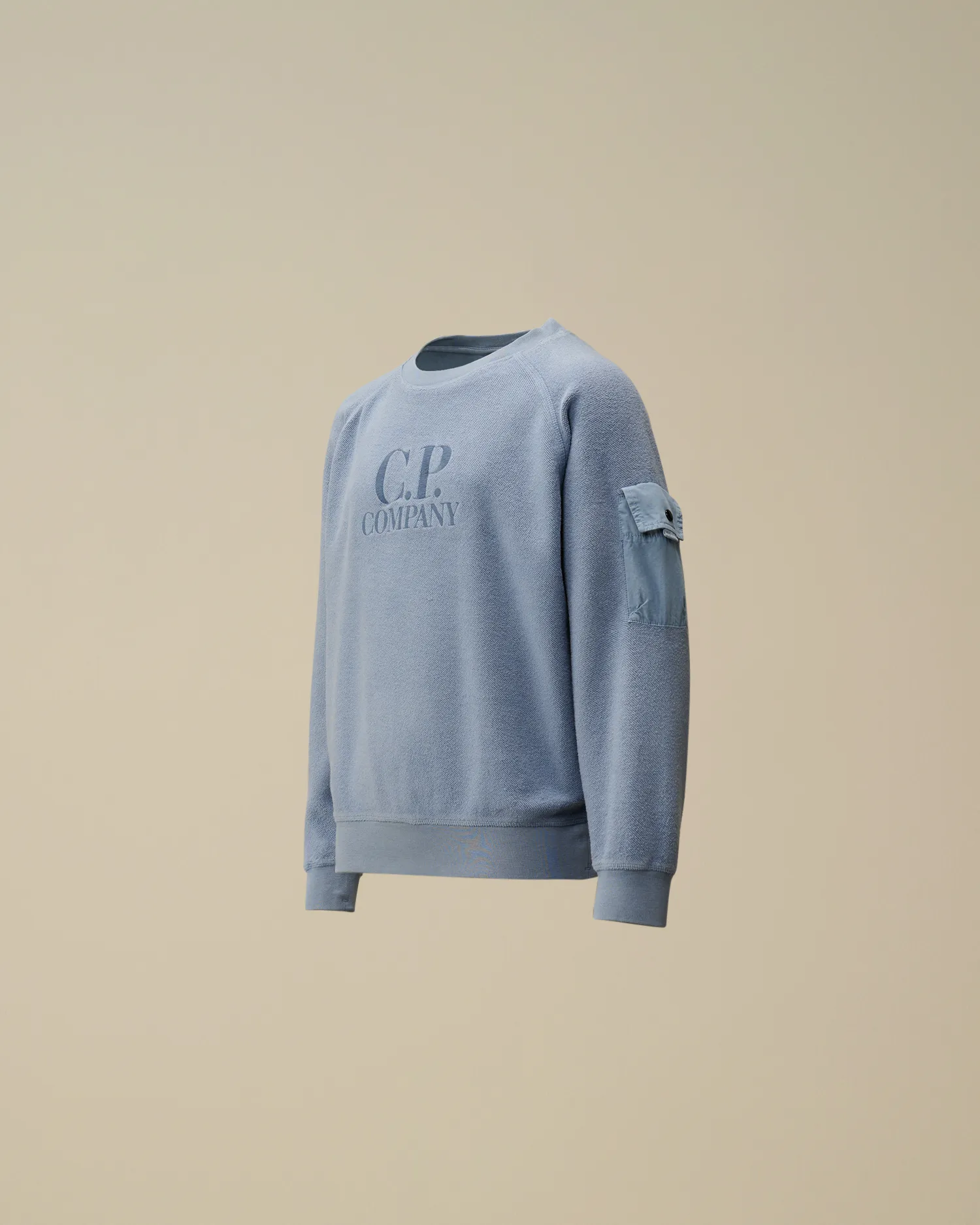 U16 Diagonal Fleece Mixed Boxy Crew Neck Sweatshirt
