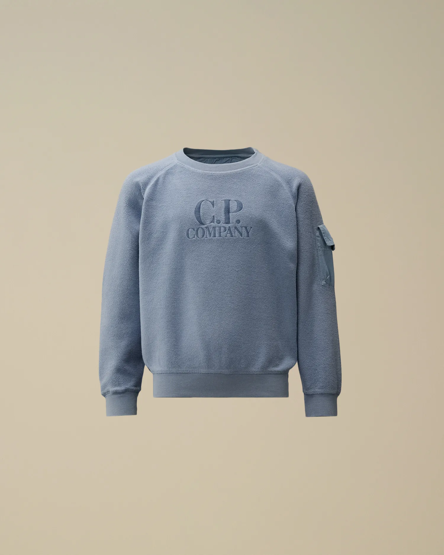 U16 Diagonal Fleece Mixed Boxy Crew Neck Sweatshirt