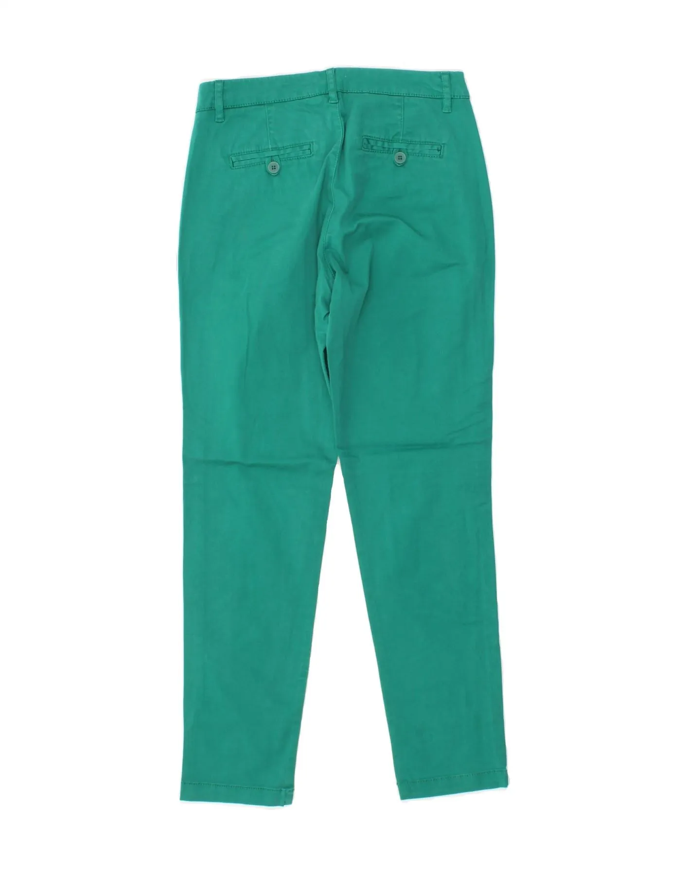 UNITED COLORS OF BENETTON Womens Chino Trousers UK 6 XS W28 L27 Green