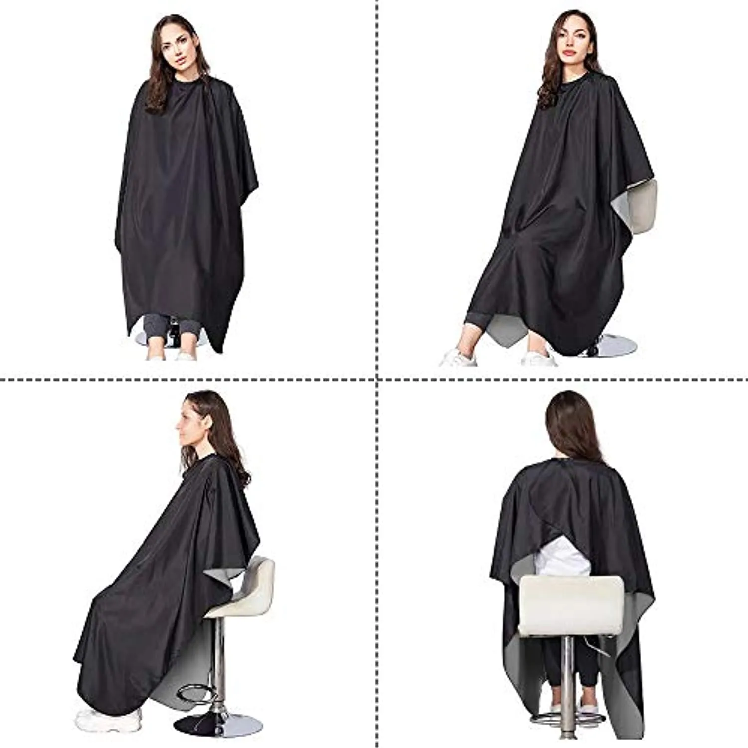 URAQT Mantelle per Parrucchiere, Mantella Taglio Capelli a Tutta Lunghezza, Telo Parrucchiera Professionale per Acconciatura, Ta