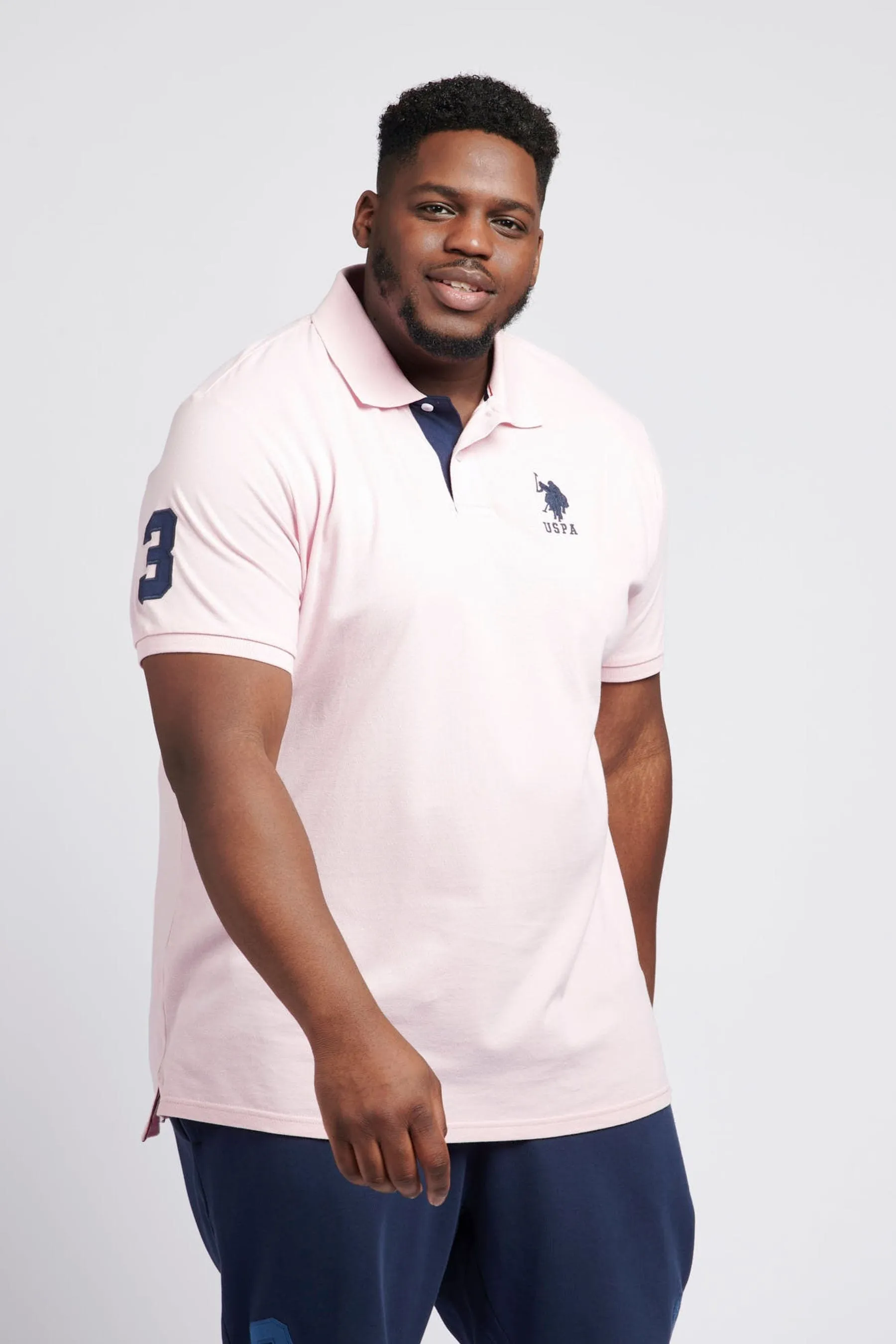 U.S. Polo Assn. Uomo - Player 3 - Polo in piqué con logo e Tall Big & Tall