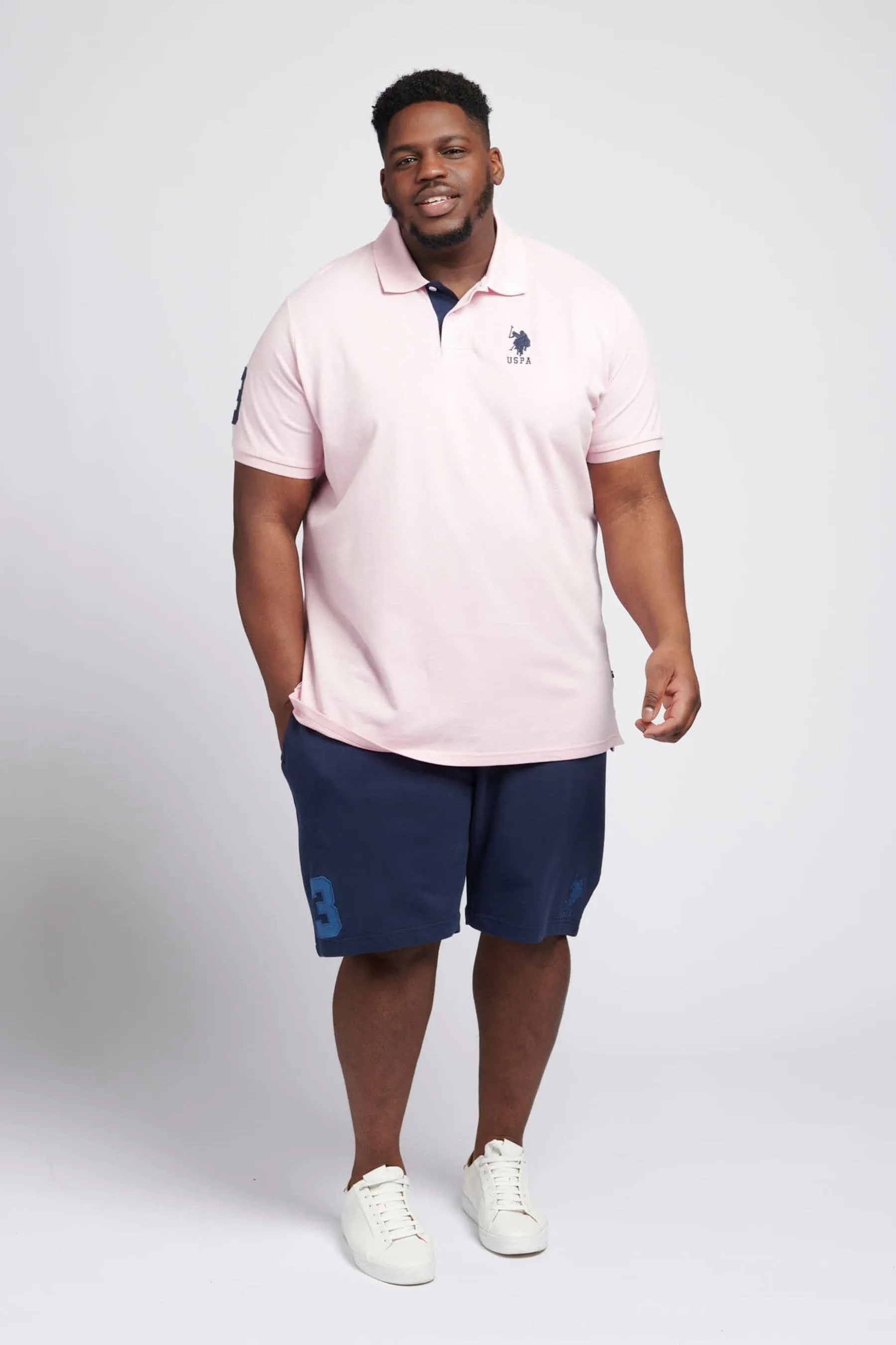 U.S. Polo Assn. Uomo - Player 3 - Polo in piqué con logo e Tall Big & Tall