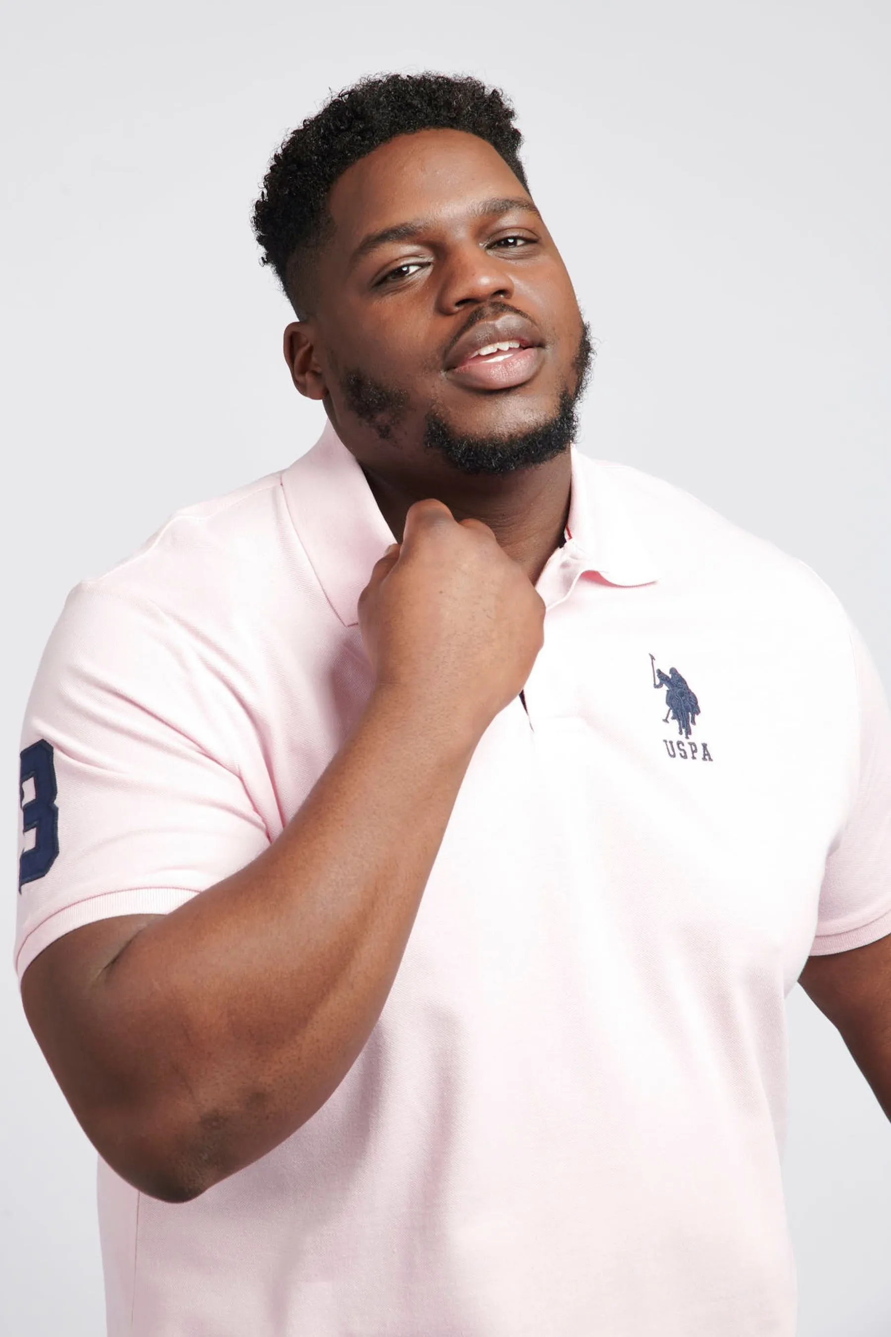 U.S. Polo Assn. Uomo - Player 3 - Polo in piqué con logo e Tall Big & Tall