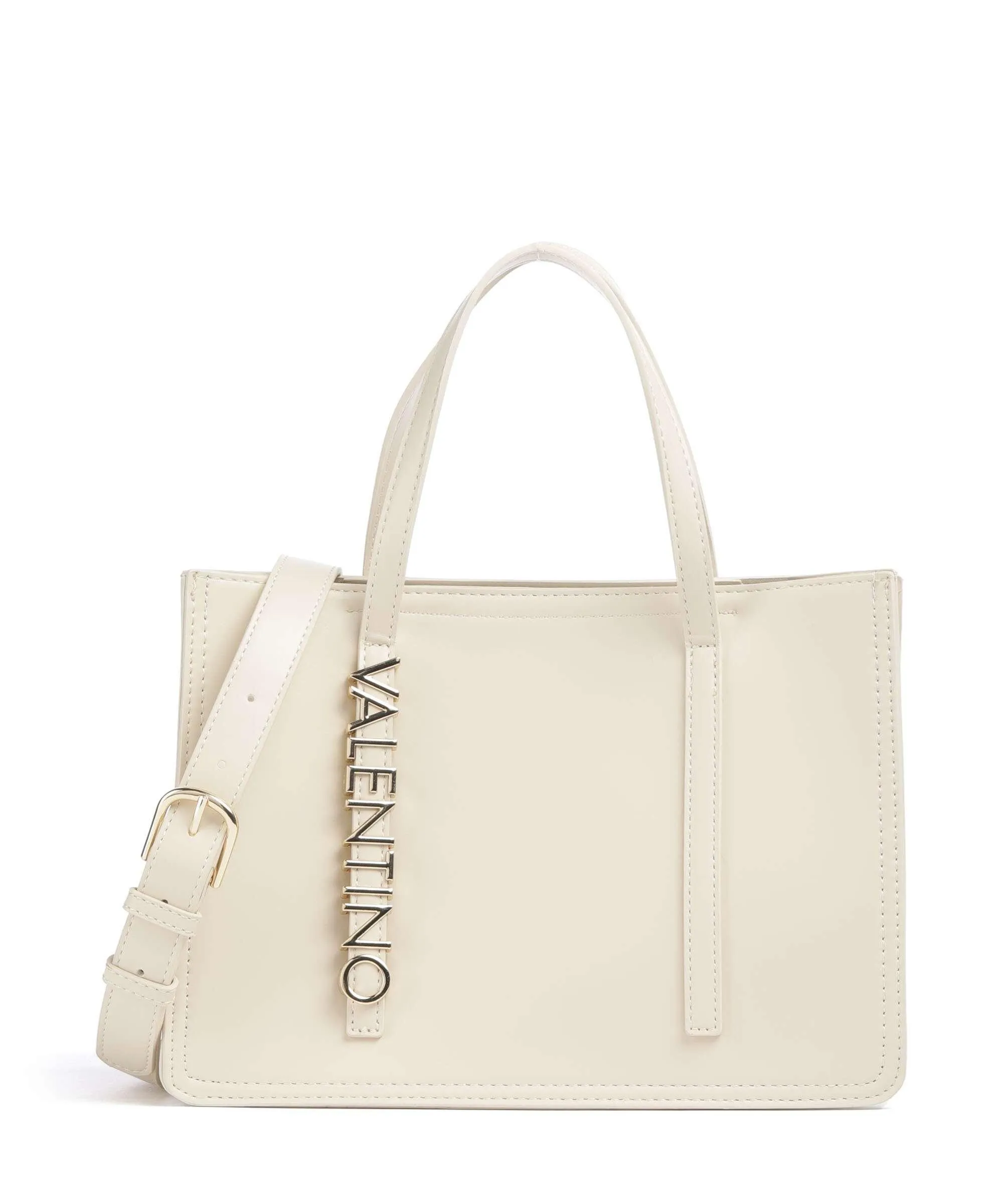  Valentino Bags Wall Re Borsa a mano pelle sintetica avorio  