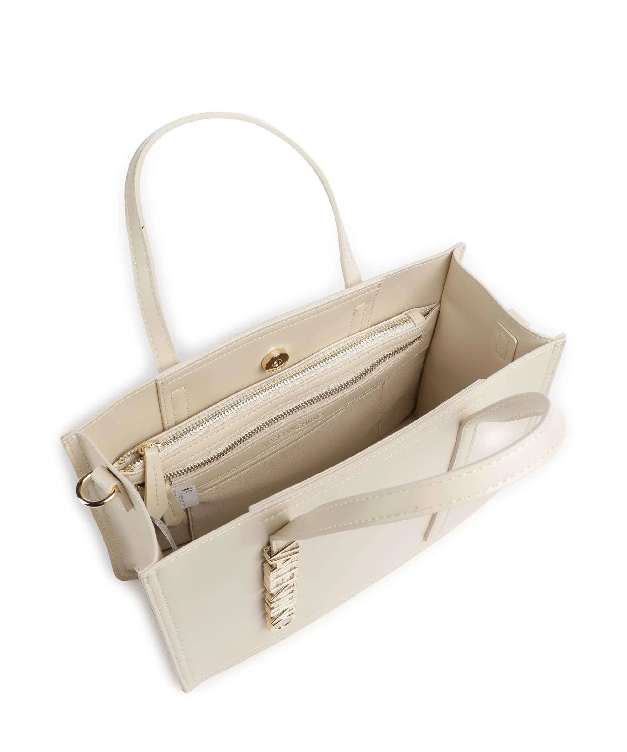  Valentino Bags Wall Re Borsa a mano pelle sintetica avorio  