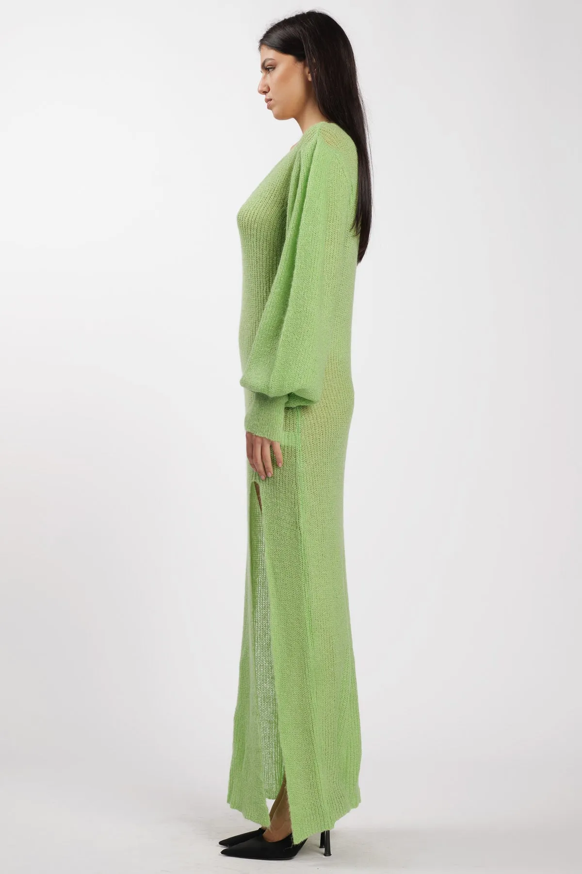 Wool Abito con spacco Mela-