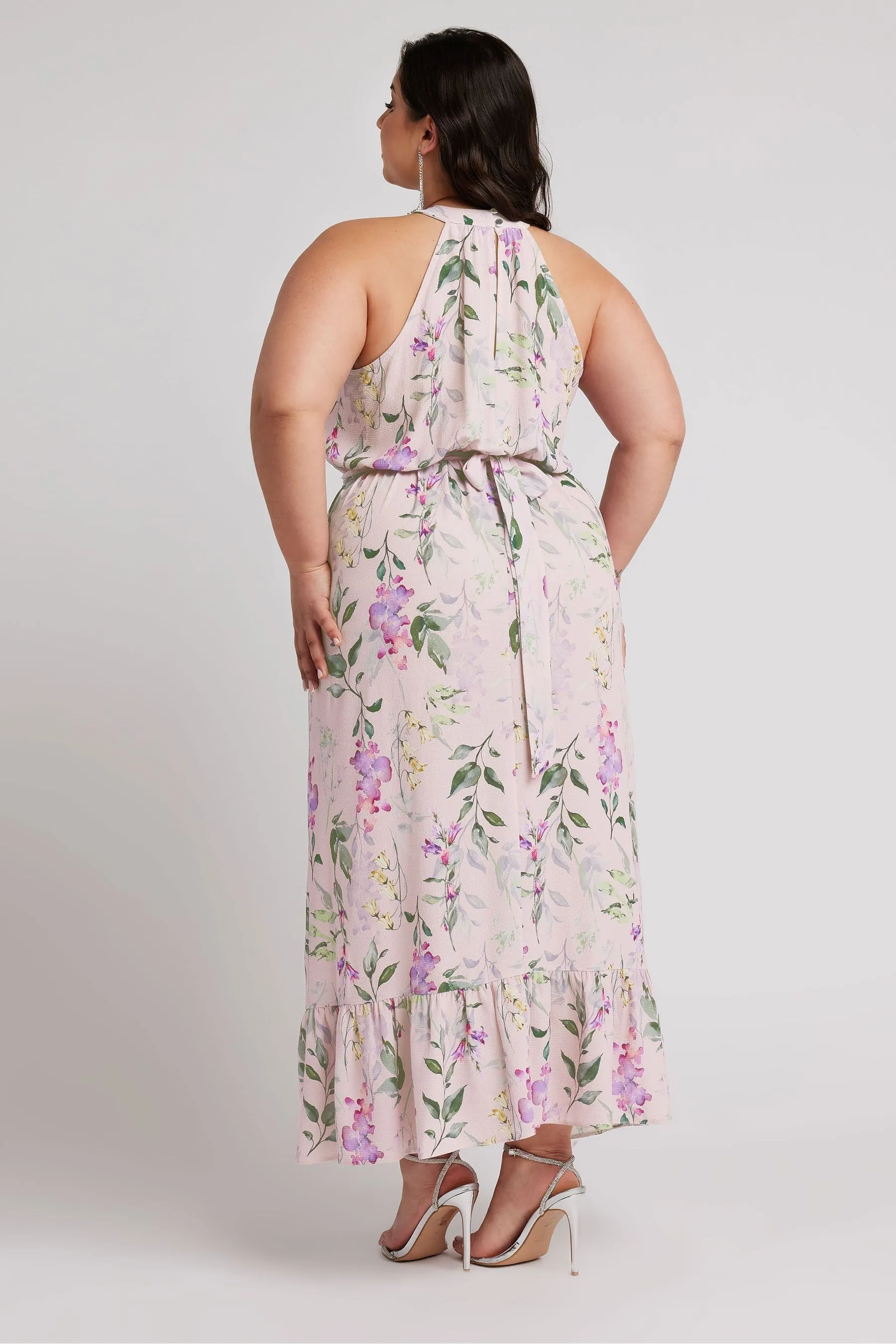 Yours Curve YOURS LONDON Curve - Rosa - Abito maxi con stampa floreale
